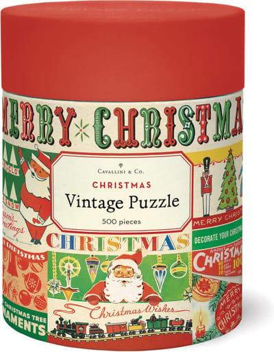 Vintage Puzzel Kerst - Cavallini & Co - 500 stukjes - Kerstpuzzel - Christmas Puzzle