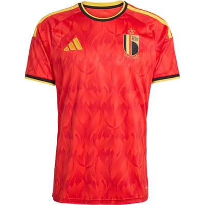 Maillot domicile Adidas Belgique 26 Rouge/Or Audacieux Unisexe Hauts JM8381 5XL red