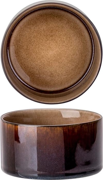 Cosy & Trendy Kleine Kom Quintana Amber – Ø 11 cm – Bevat 1 kleine kom – Amberkleurig aardewerk met unieke textuur – Vaatwasser- en Magnetronbestendig – Stapelbaar