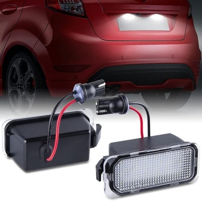 Led-kentekenplaatverlichting voor Ford Fiesta JA8 08~, Focus DA3 5D 08~,Focus DYB 10~, S-MAX 06~, C-MAX 10~, Grand C-max 10~, Teken met CAN-bus, Kentekenplaatverlichting,Led, 2 Stuks