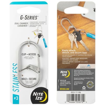 Nite Ize - G-Series Dual Carabiner - #3 - Zilver