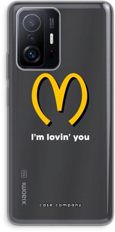 Case Company® - Hoesje geschikt voor Xiaomi 11T hoesje - I'm lovin' you - Soft Cover Telefoonhoesje - Bescherming aan alle Kanten en Schermrand