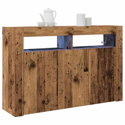 vidaXL - Dressoir - Oudhout - 116 - x - 30 - x - 75 - cm - Bewerkt - hout
