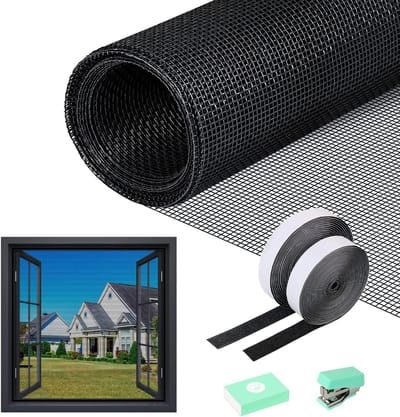 Thijox - Vliegengaas voor Deuren en Ramen - Muggennet voor Buiten en Binnen - Duurzaam Polyester - 1x2 Meter - Ideaal voor Tuin, Camping en Feestjes