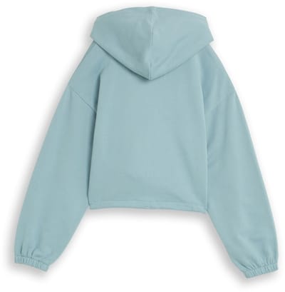 Tom Tailor - Korte hoodie-sweatjack met trekkoord - Maat 152 - tourmaline