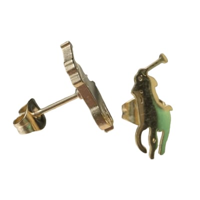 Aramat Jewels | Oorbellen | RVS Dieren Oorbellen Diverse Motieven - Dierenliefhebber Oorstekers | Polo Paard -14x6mm | |8mm | Staal | Kinderen, Volwassenen | Verkleurd niet