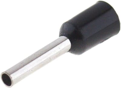 Geïsoleerde Stofhulzen Zwart 1,5 mm² - 100 Stuks - Koper Vertind