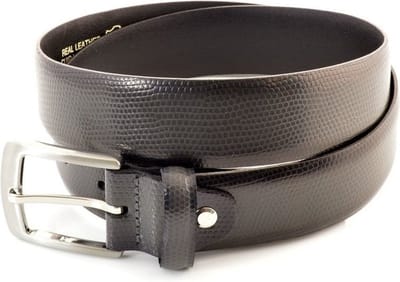 Nette grijze pantalon riem met hagedis print. Maat 85