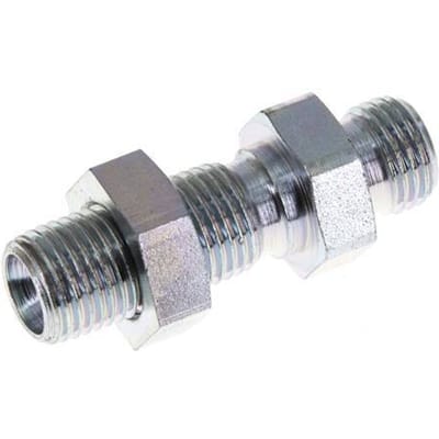 G 1/4'' Verzinkt Stalen Schotdoorvoer Borstnippel 350 Bar - Hydrauliek