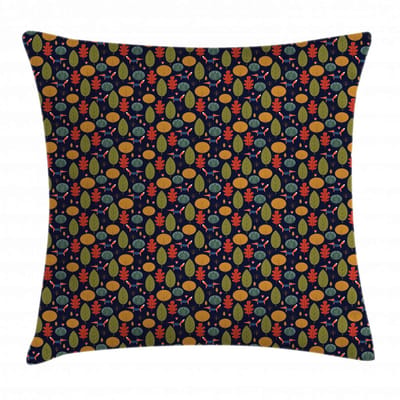 ABAKUHAUS bos-kussenhoes – vos & bomen – 50x50 cm – dubbelzijdig bedrukt, wasbaar