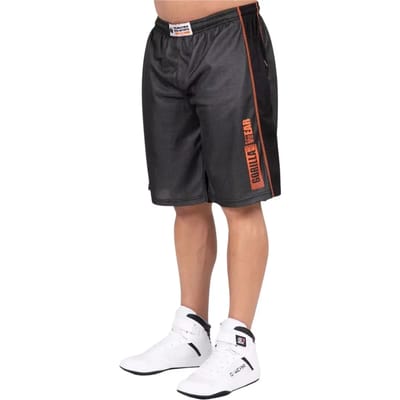 Gorilla Wear Wallace Mesh Shorts - Grijs/Oranje - S/M