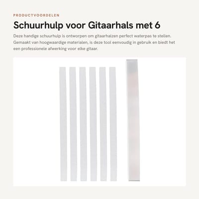 Dailygoods - Schuurhulp voor Gitaarhals met 6 Vervangende Schuurpapier