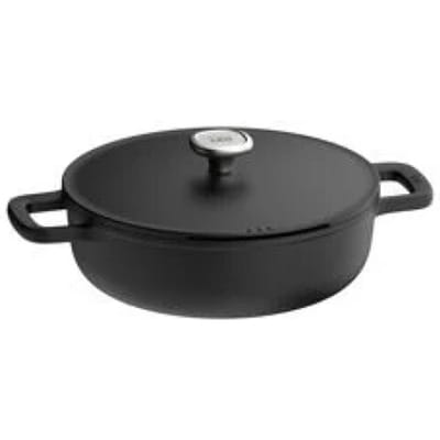 LEO Sauteerpan antikleef met dubbele handgreep met deksel Phantom - Ø 28cm - Zwart - PFAS-vrij