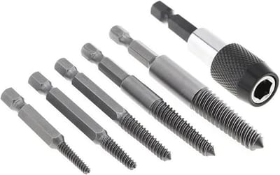 Schroevendraaierset 6-delig met linkse uitdraaier en snelwissel bithouder voor precisiewerk en klussen