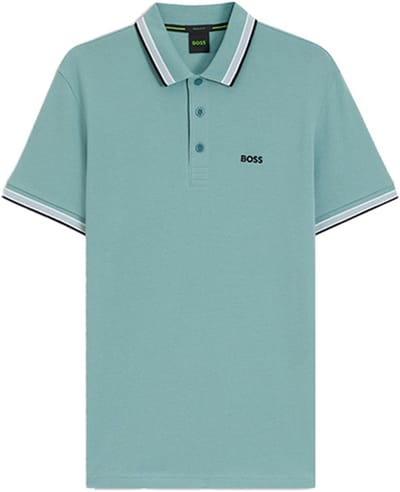 Hugo Boss poloshirt korte mouw turquoise