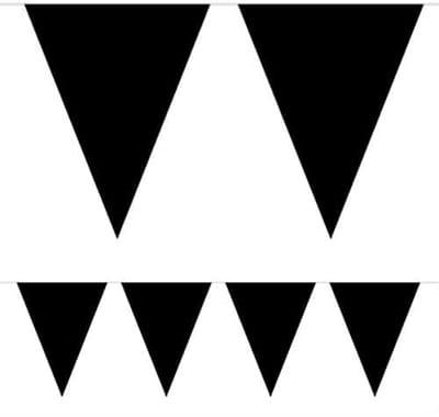 Folat - Mini vlaggenlijn zwart 3 meter