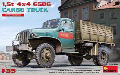 MiniArt Modelbouwpakket Militaire voertuigen - 38064 1,5t 4X4 G506 Cargo Truck Plastic - 1:35 - Modelbouw