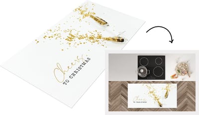 Keukenloper - Loper keuken - Winter - Goud - Quote - 120x60 cm - Keukenloper vinyl