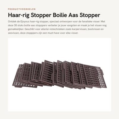 Dailygoods- Aasstopper 30 Stuks - Kunststof - Duurzaam - Boilie Stopper - Karpervissen Accessoires - Geschikt voor Diverse Scènes - Aasplug