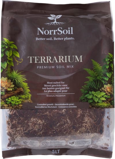 Norrsoil Terrarium Potgrond 5L – Premium Terrarium Substraat – Turfvrij – Voor Terrariumplanten, Mos & Vivarium