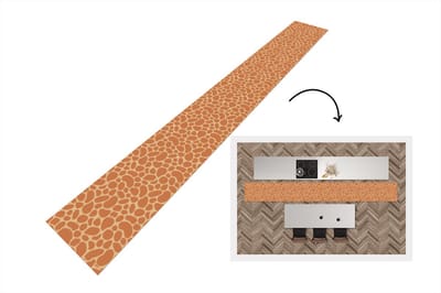 Keukenloper - Keukenmat - Giraffe - Afrika - Design - 400x50 cm - Keuken vloerkleed