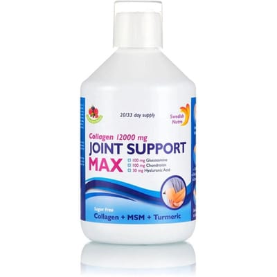 Joint Support MAX - Swedish Nutra - Collageen Type I, II & III - Gewrichten, Botten & Kraakbeen - Bosvruchtensmaak, Suikervrij - 500 ml