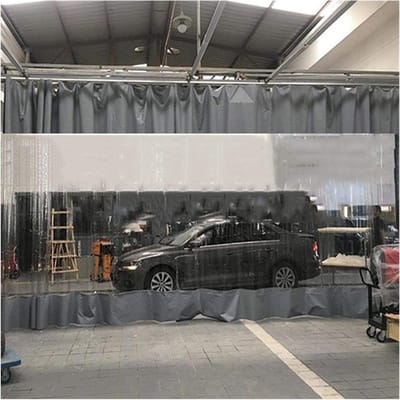 Doorzichtige Buitengordijnen - Zeildoek Panelen - Terras Beschermen - Waterdicht PVC Materiaal - 1.5x2m - Transparant Grijs