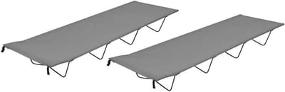 Campingbed Opvouwbaar - Veldbed Lounger - Buiten Ontspannen - Stabiel Stalen Frame - 180x60 cm - Grijs