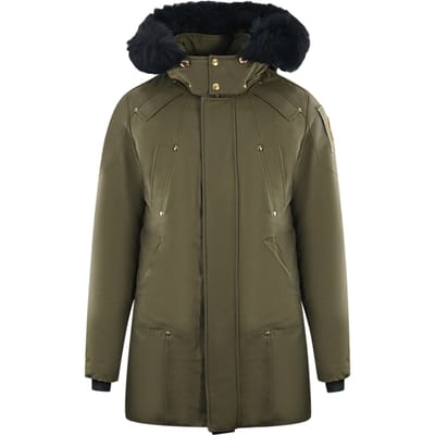 Moose Knuckles Stage Lake groene parka donsjack met zwarte rand