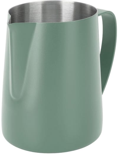 Allecto - Melkopschuimkan - Roestvrij staal - Modern design - Donkergroen - Melkopschuimer - Geschikt voor koffie en thee