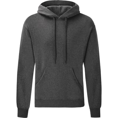 Fruit of the Loom Klassieke herenhoodie (Donkere Heide Grijs)