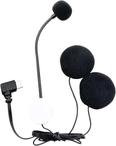 Motorfiets Headset - Helm Microfoon - Duidelijke Communicatie - Type-C Aansluiting - 77 cm Draad - Zwart