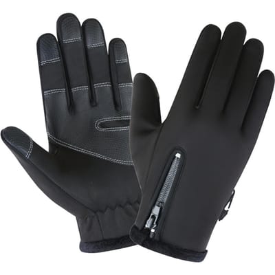 Gants chauds d'hiver en plein air pour écran tactile, antidérapants, coupe-vent, imperméables pour la course à pied XXL noir