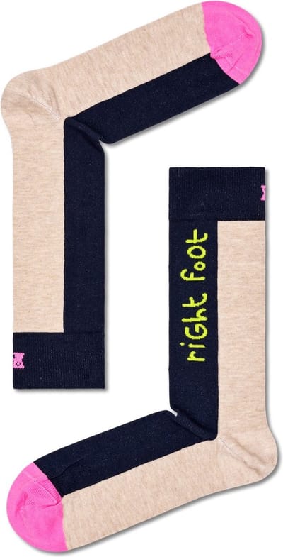 Happy Socks Right Wrong Sock - unisex sokken - Unisex - Maat: 36 - 40