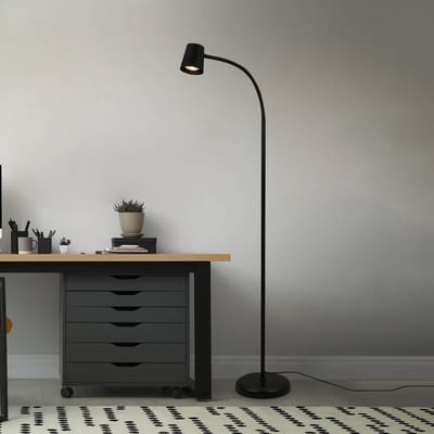 BRILONER Skriva - Vloerlamp - woonkamer staande lamp - leeslampe - excl. GU10 - zwart - 127.5cm