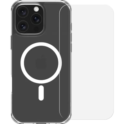 BlueBuilt Protective Back Cover met MagSafe iPhone 16 Pro Max + Screenprotector Glas