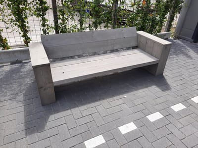Loungebank "Garden" van Grey Wash steigerhout 240cm 4 persoons bank