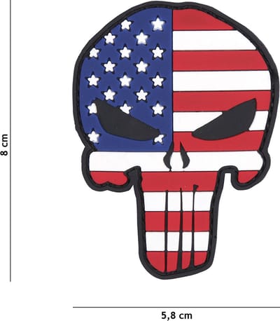 101 Inc Embleem 3D Pvc Punisher Usa  19082