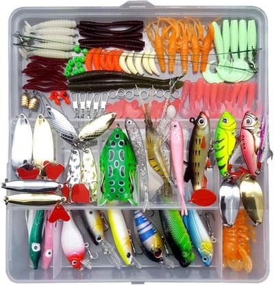Vis Lokaas Set - Kunstaas Assortiment - Vissen Vangen - Handgemaakt Ontwerp - 122 Stuks - Multicolor