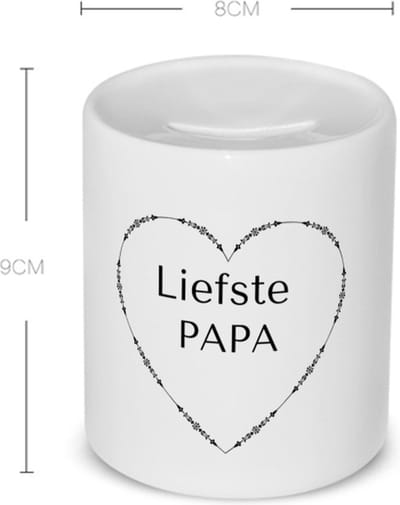 Akyol - liefste papa Spaarpot - Vader - de liefste papa - vader cadeautjes - vaderdag - verjaardag - geschenk - kado - vader artikelen - 350 ML inhoud