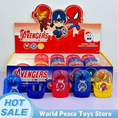 20 stuks Marvel Avengers Dubbele Gaten Puntenslijpers Student Puntenslijpers Bureauartikelen Kinderen Schoolbenodigdheden Cadeaus red
