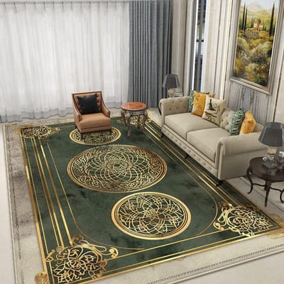 Gouden Marmer Tapijt Woonkamer Luxe Decoratie Huis Antislip Pluche Kleed 200x300 Decor Slaapkamer Garderobe Wasbare Zachte Matten 60x90cm gray