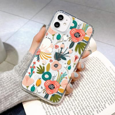 Bloemen Telefoonhoesje Voor iPhone 13 Hoesje iPhone 16 11 12 14 15 Pro Max 12 13 Mini 7 8 Plus XR XS X SE Schokbestendig Transparant Zacht Hoesje For iPhone 12 12Pro