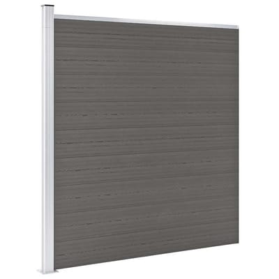 vidaXL Schutting 175x186 cm HKC grijs