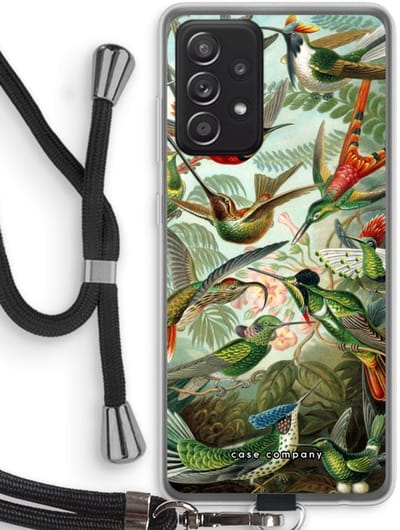 Case Company® - Hoesje met koord geschikt voor Samsung Galaxy A52s 5G hoesje met Koord - Haeckel Trochilidae - Telefoonhoesje met Zwart Koord - Bescherming aan alle Kanten en Over de Schermrand