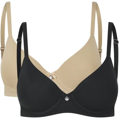 Ted Baker Maryam 2 Pk Solid Color T-shirt Bras Jet Black/irish Cream Maat: 32C | BH's Outlet | Dames | Zwart