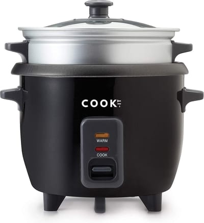 COOK-IT Rijstkoker met Stomer 1.5 liter - 6-10 Porties - Automatisch Programma - Warmhoudfunctie - Antiaanbaklaag