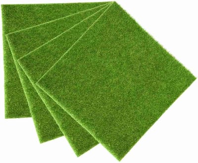 Kunstgrasmat - Kunstgazon Decoratie - Mini Tuinieren - Wasbaar Verkleurt Niet - 30 x 30 cm - Groen