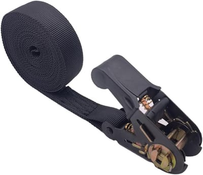 Spanbanden Set - Rateltouw Sjorbanden - Bagage Vervoeren - Weerbestendig Handvat - 1 Meter - Zwart