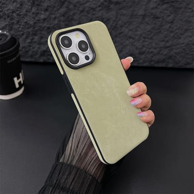 Vintage Leder Schokbestendig Mat Telefoonhoesje Voor iPhone 15 14 13 12 11 Pro Max Plus Business Ultradunne Zachte Siliconen Cover For iPhone 11